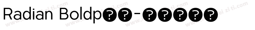Radian Boldp下载字体转换